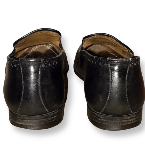 SANTONI Black Leather Italian Loafers - 7 - Picture 3 of 9